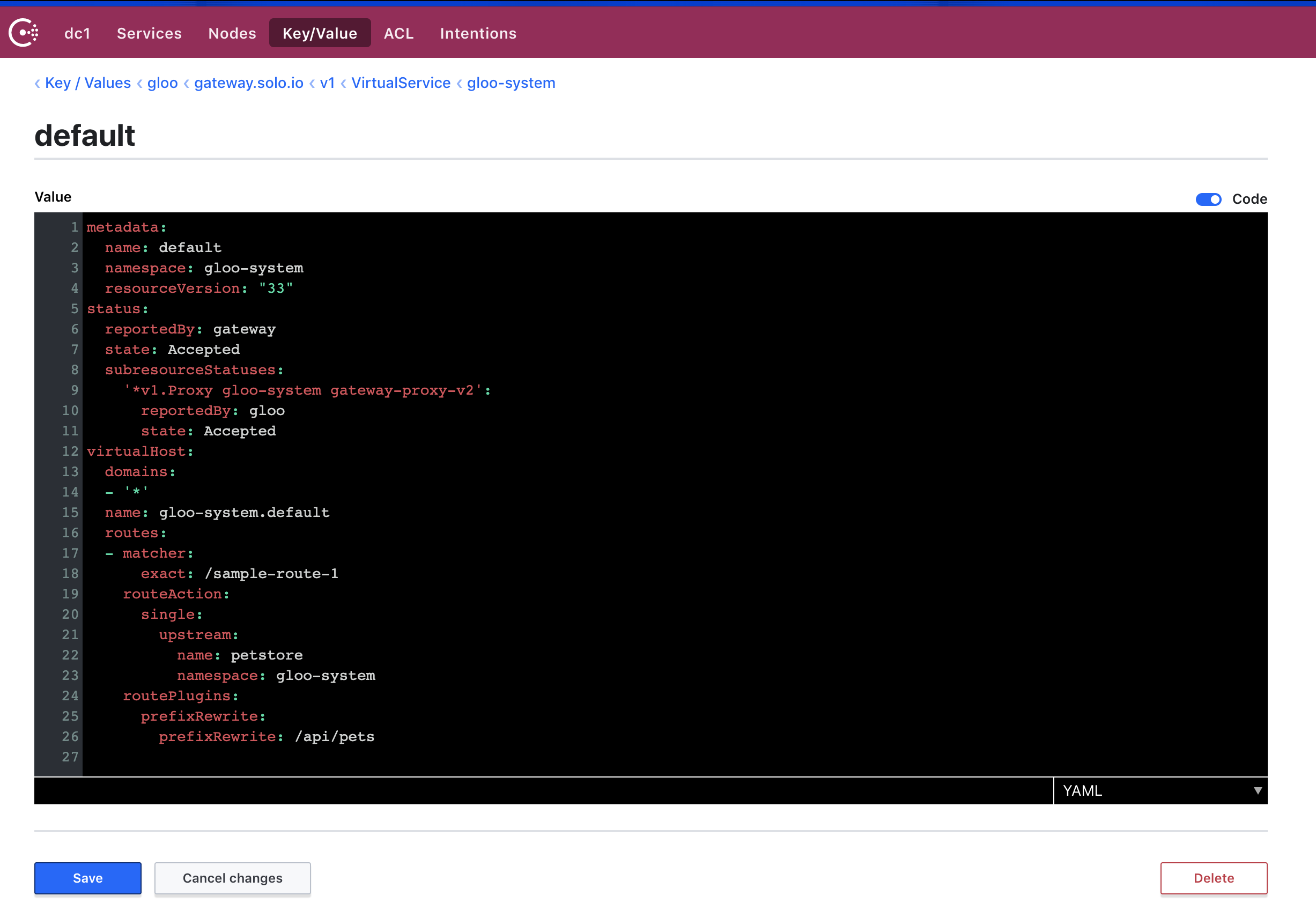 Consul Virtual Service Consul UI